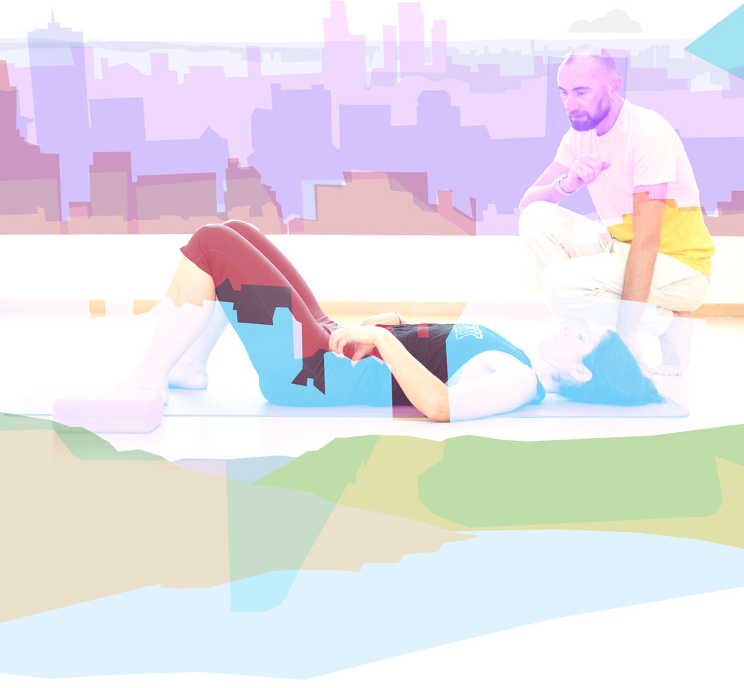 Jamie guiding a one-to-one somatic movement session